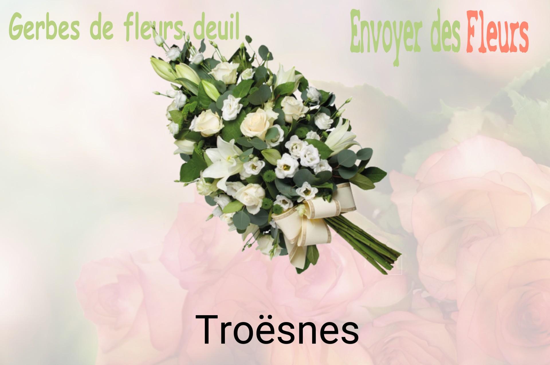 Gerbe de fleurs de deuil livrée à Troësnes